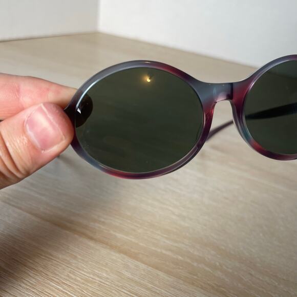 Vintage Bausch & Lomb Oberlin Sunglasses RARE! Oval Purple Blue Canada READ main image 9
